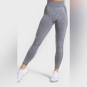Gymshark Flex High Waisted Leggings - Charcoal Marl/Teal | S